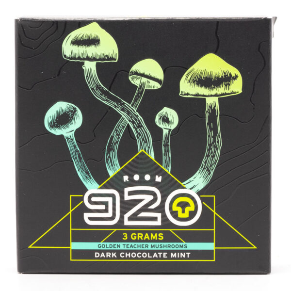Room 920 - Mushroom Chocolate Bar - Dark Chocolate Mint - 3 grams | Magic Mushrooms Vancouver Canada